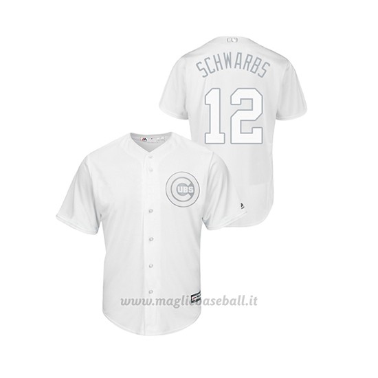 Maglia Baseball Uomo Chicago Cubs Kyle Schwarber 2019 Players Weekend Schwarbs Replica Bianco